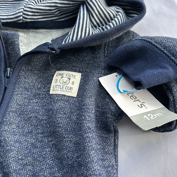 Carters Boys Onsie navy blue 12 M New with Tags - Picture 3 of 5
